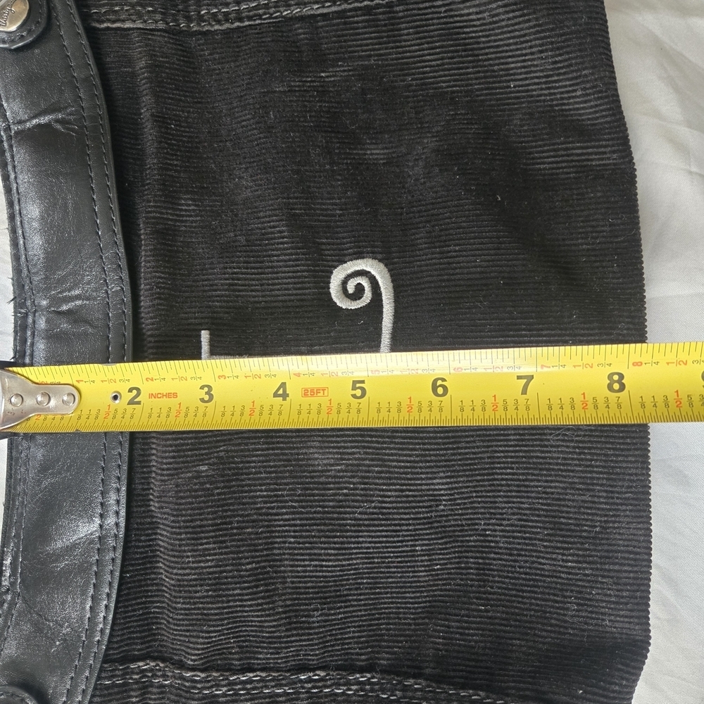Nostalgic Y2K Thirty-One Black Corduroy Bag with "L"  Monogram - Picture 11 of 11
